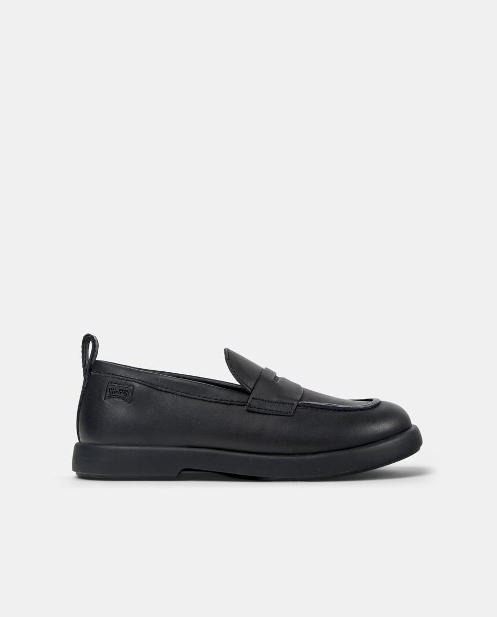 Imagen 0 de Mocasines de niña duet de piel lisos Negro