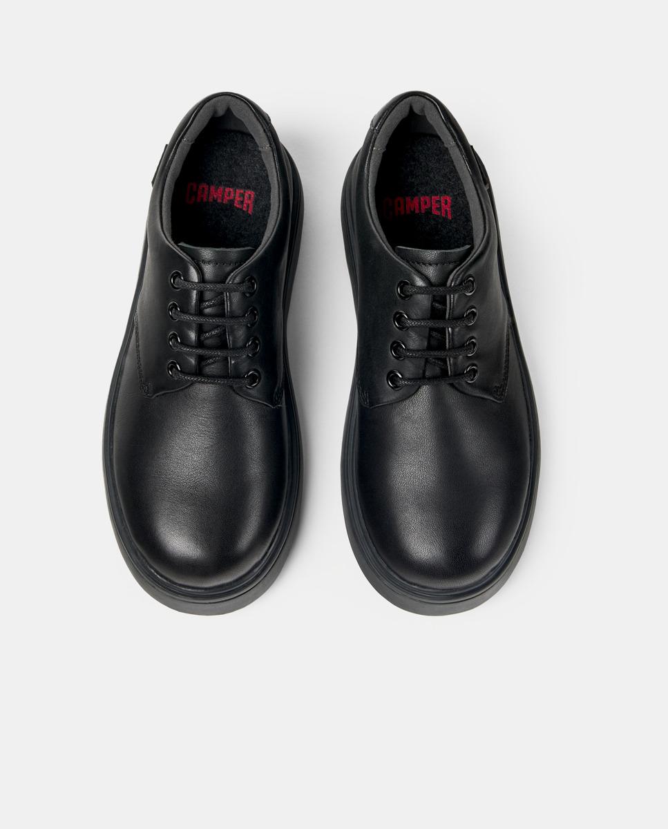 Zapatos de cordones de niños norte de piel - Camper - Negro Negro-3