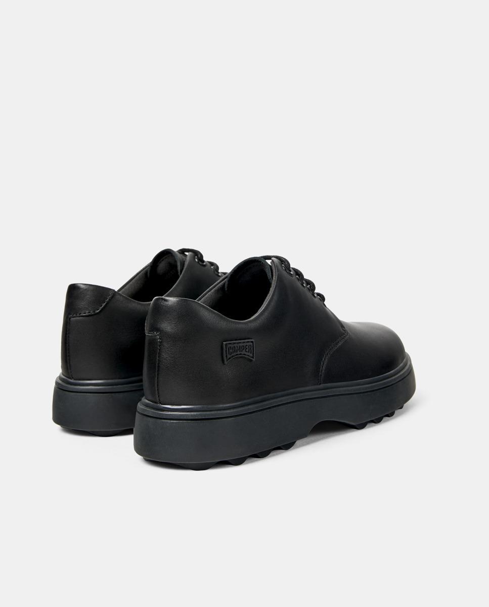 Zapatos de cordones de niños norte de piel - Camper - Negro Negro-4