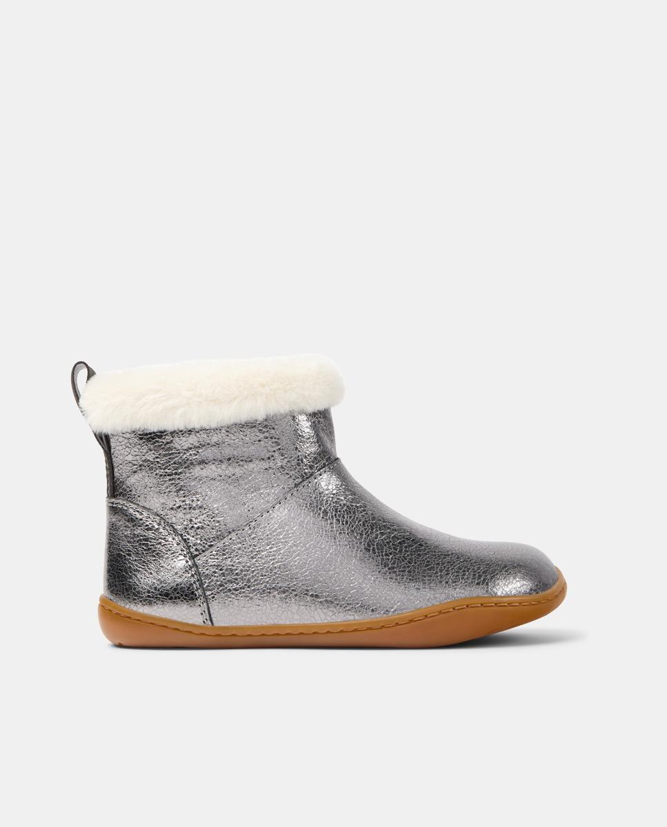 Botines de niña peu cami de piel - Camper - Plata Plata-1