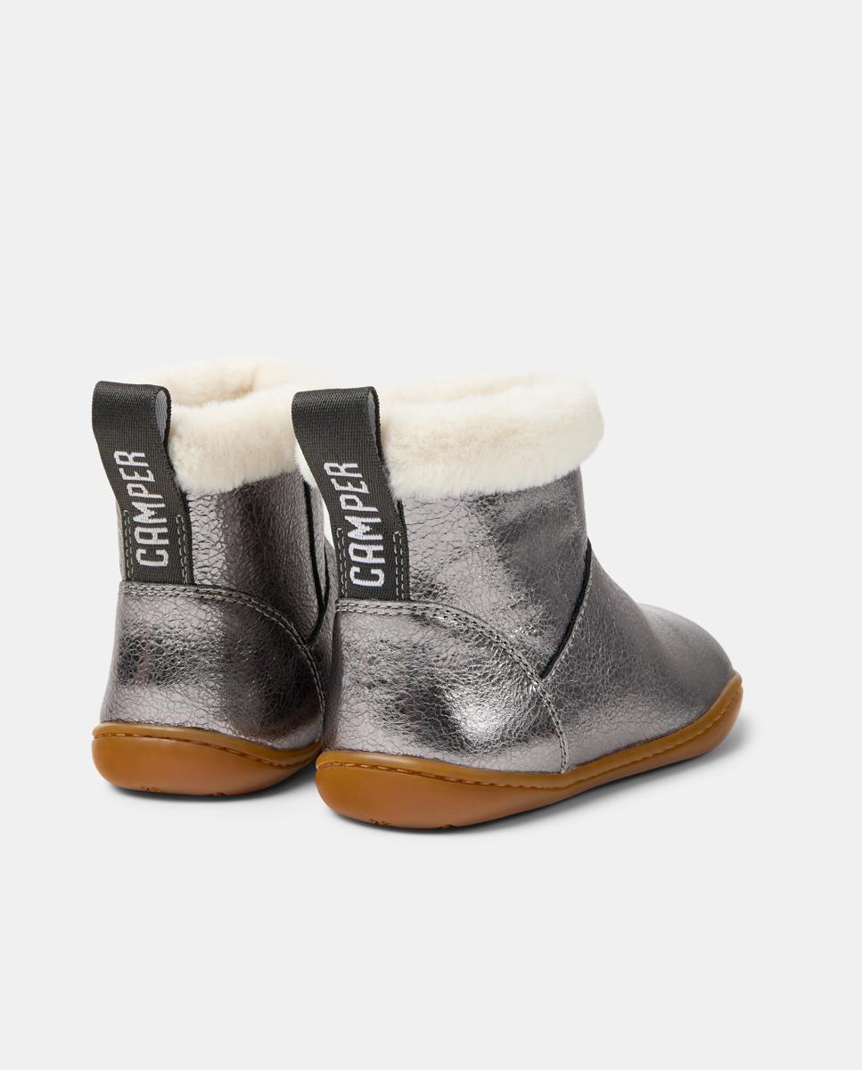 Botines de niña peu cami de piel - Camper - Plata Plata-3