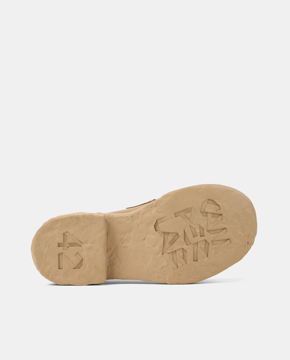 Mocasines con tacón unisex de piel vamonos - camperlab - Mostaza Mostaza-5