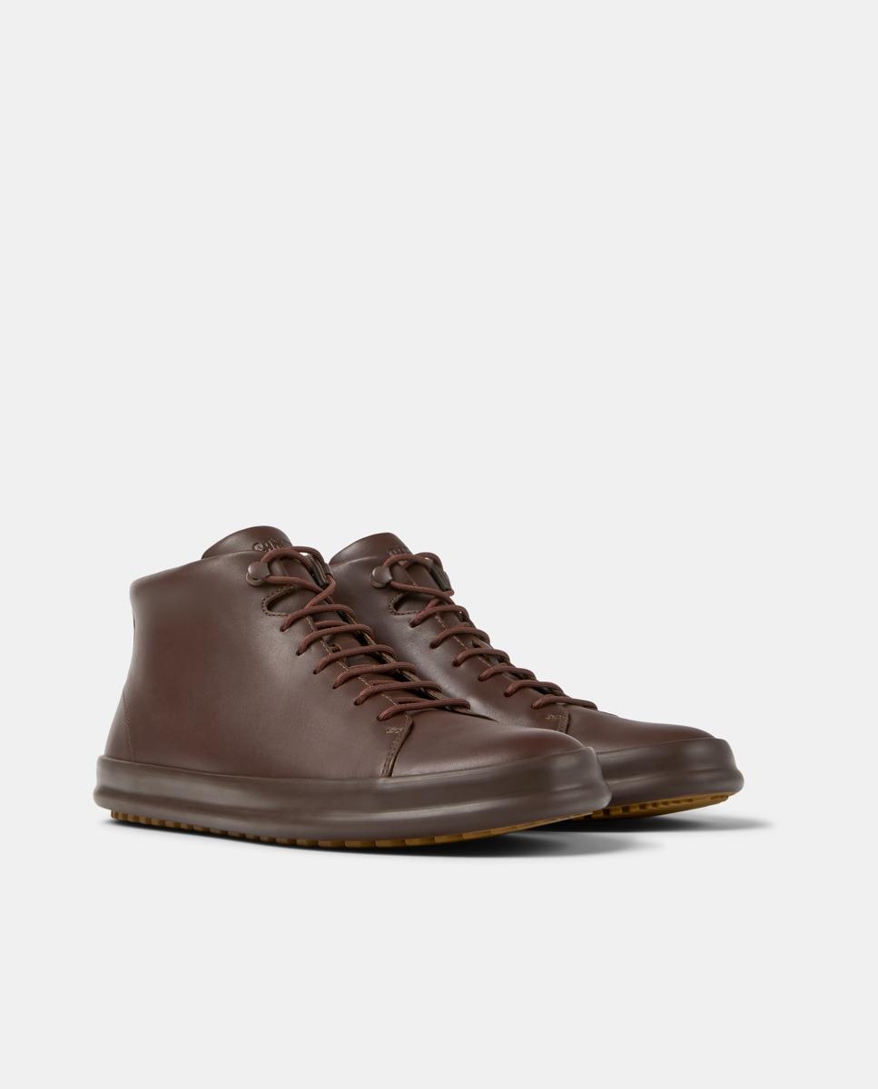 Botines de hombre chasis sport de piel - Camper - Marrón oscuro Marrón oscuro-3