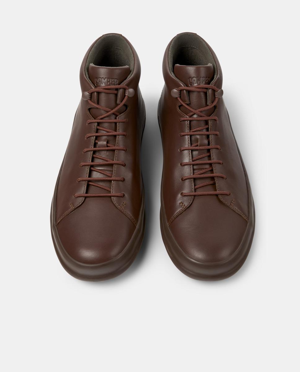 Botines de hombre chasis sport de piel - Camper - Marrón oscuro Marrón oscuro-2