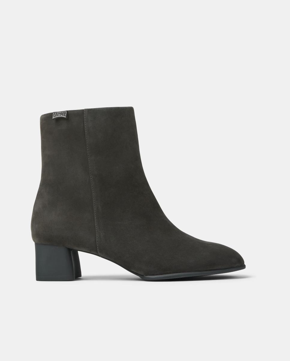 Botines de mujer katie en cuero con cierre de cremallera - Camper - Gris oscuro Gris oscuro-1