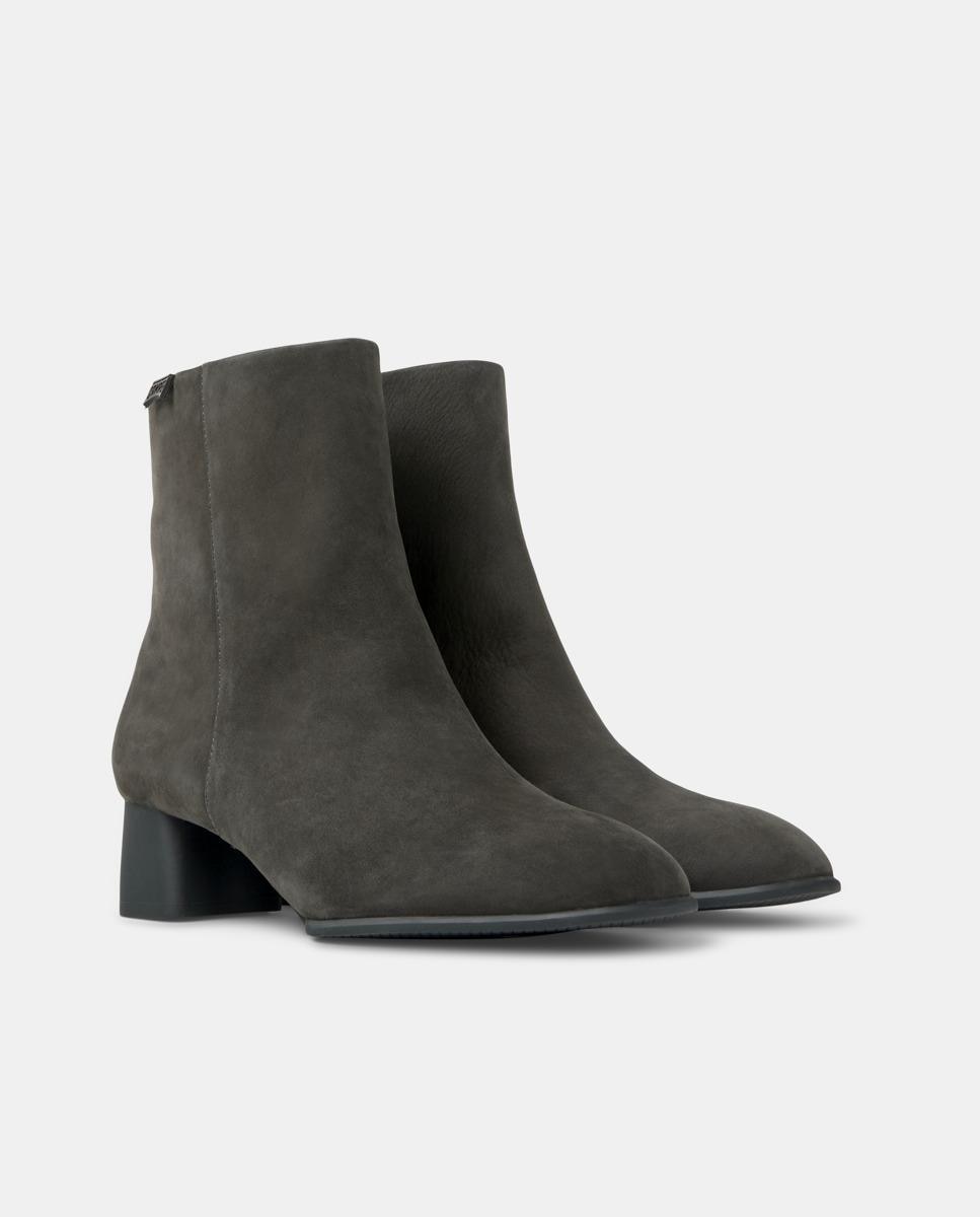 Botines de mujer katie en cuero con cierre de cremallera - Camper - Gris oscuro Gris oscuro-3