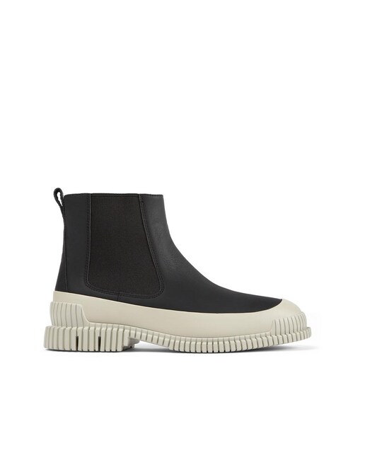 Imagen 0 de Botines de hombre de piel lisos en negro