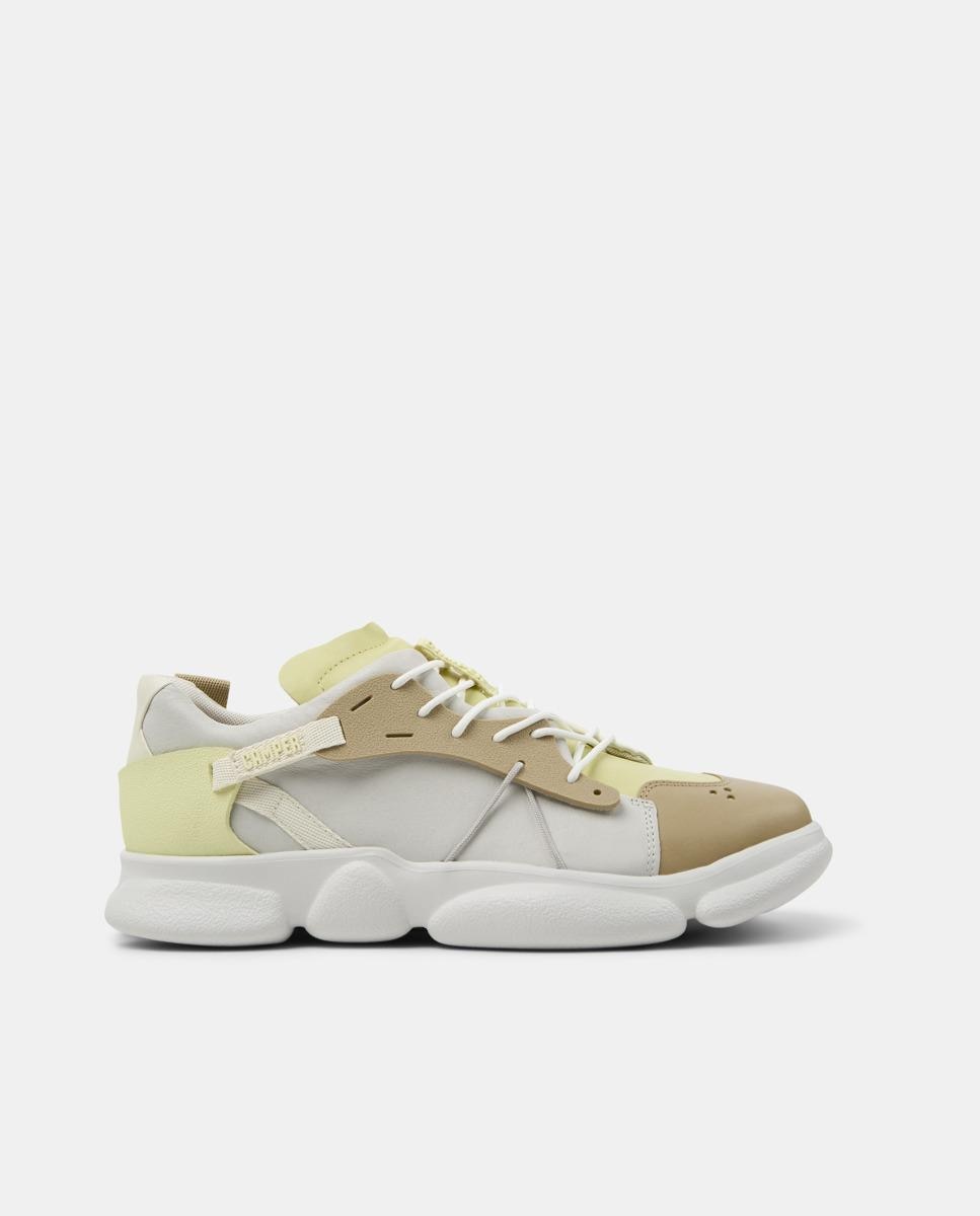 Camper - Zapatillas de piel de hombre Karst Twins con cordones.