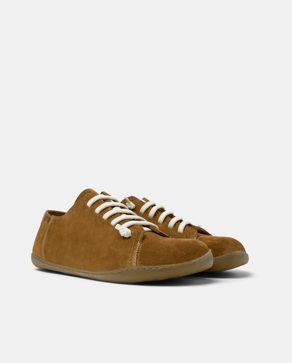 Zapatillas de piel de hombre Peu Cami con cordones - Camper - Marrón oscuro Marrón oscuro-5
