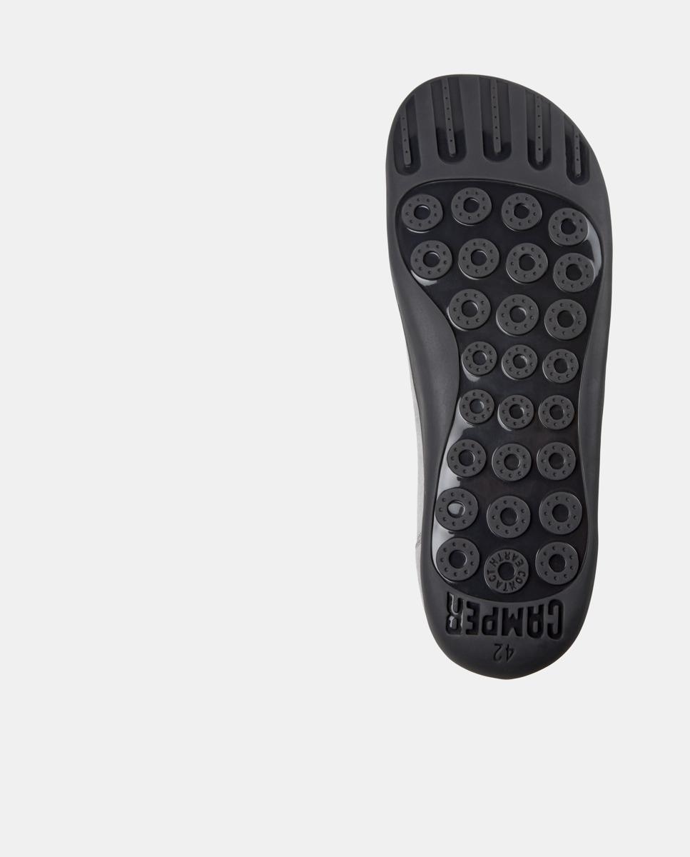 Zapatillas de piel de hombre peu cami lisas con cordones - Camper - Gris Gris-4
