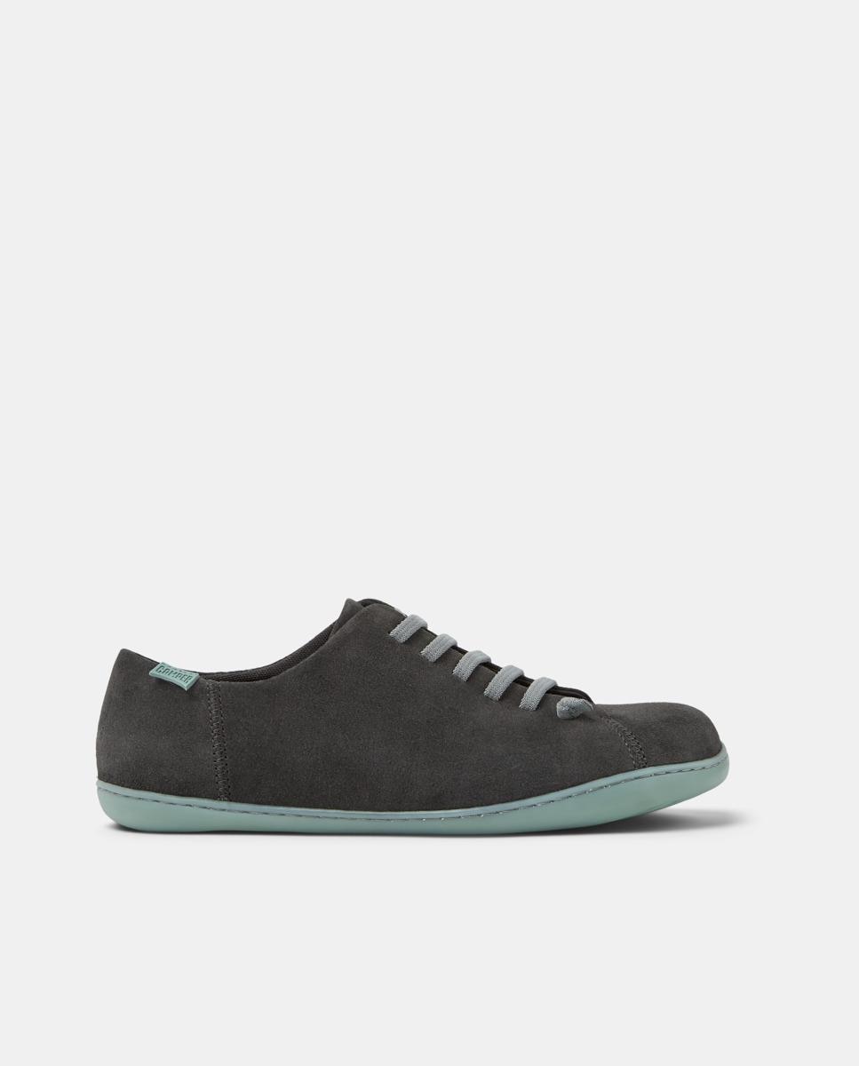 Zapatillas de piel de hombre peu cami con cordones - Camper - Gris oscuro Gris oscuro-1