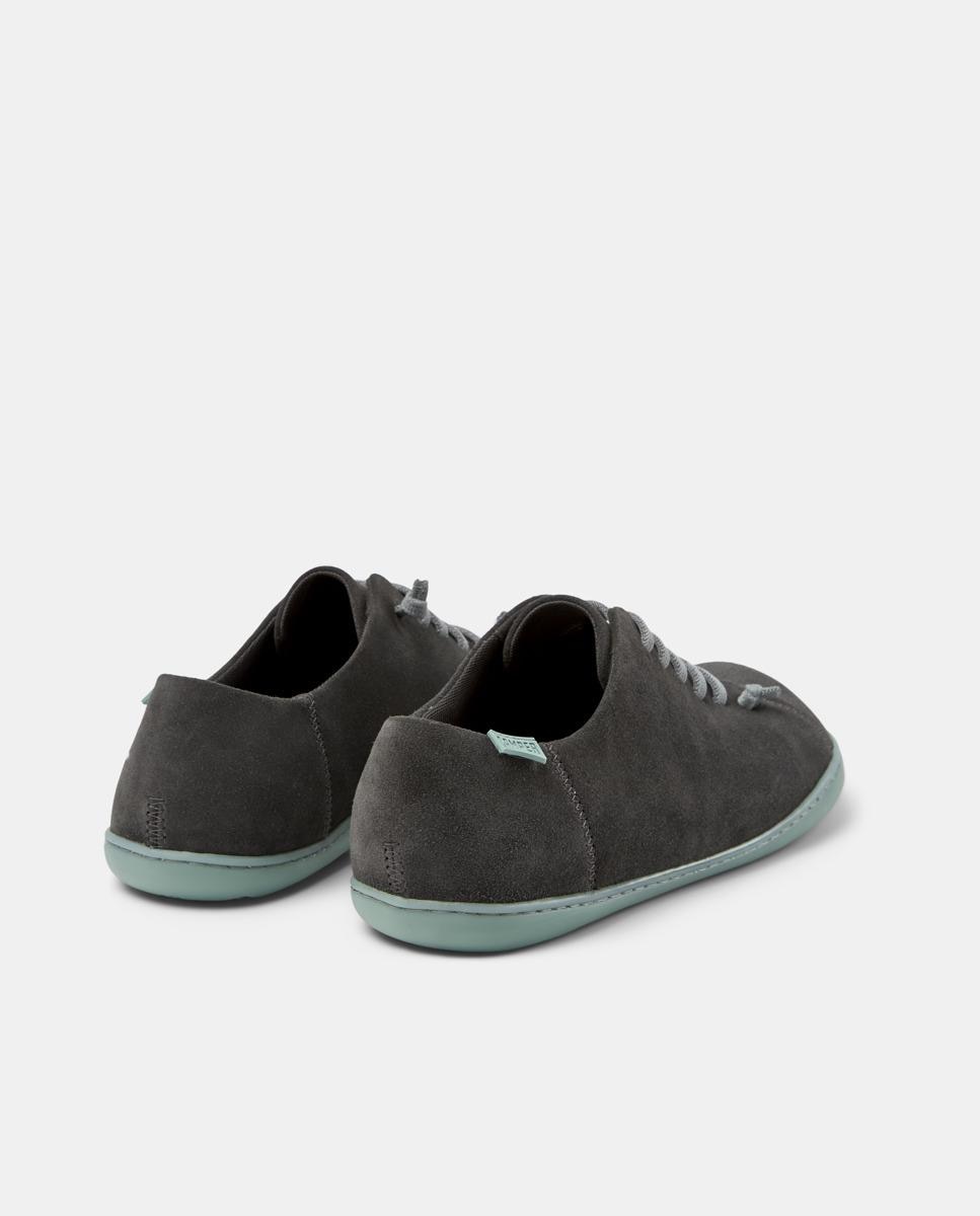 Zapatillas de piel de hombre peu cami con cordones - Camper - Gris oscuro Gris oscuro-2