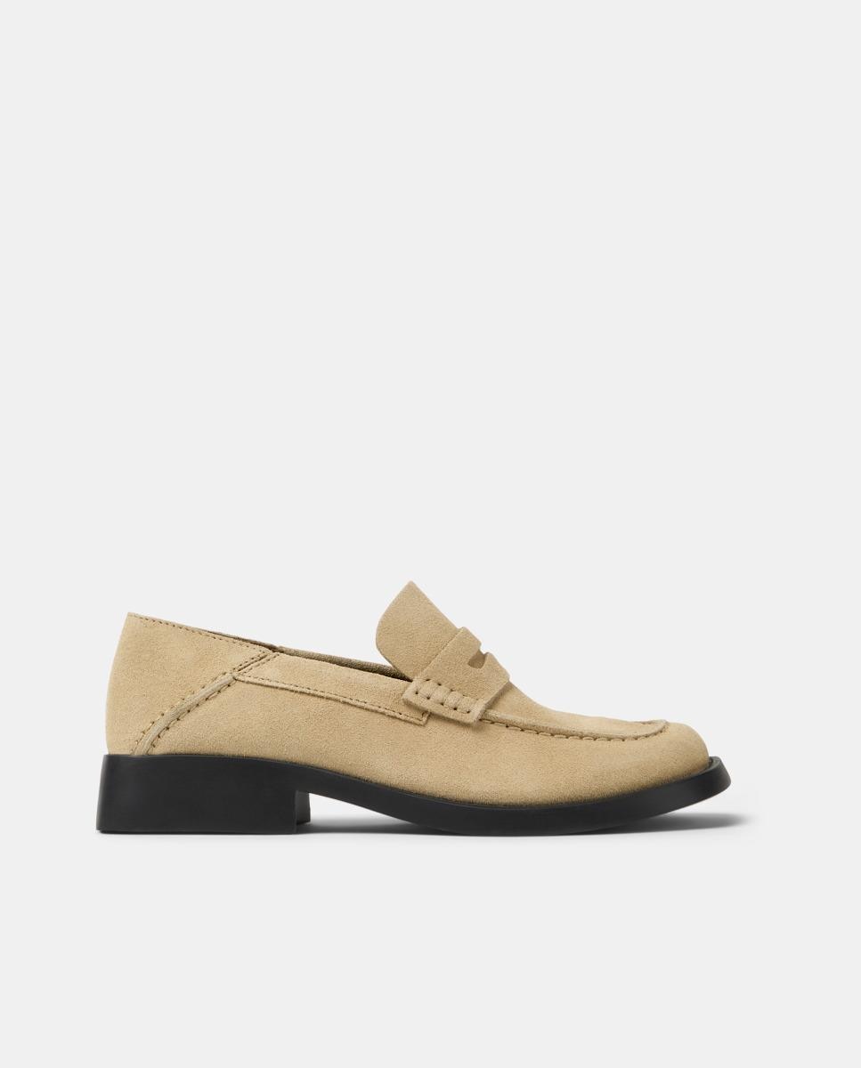 Mocasines de mujer Dana de piel - Camper - Beige Beige-1