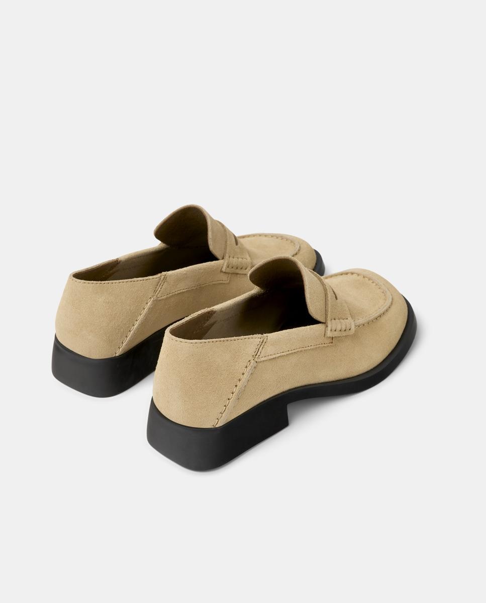 Mocasines de mujer Dana de piel - Camper - Beige Beige-2