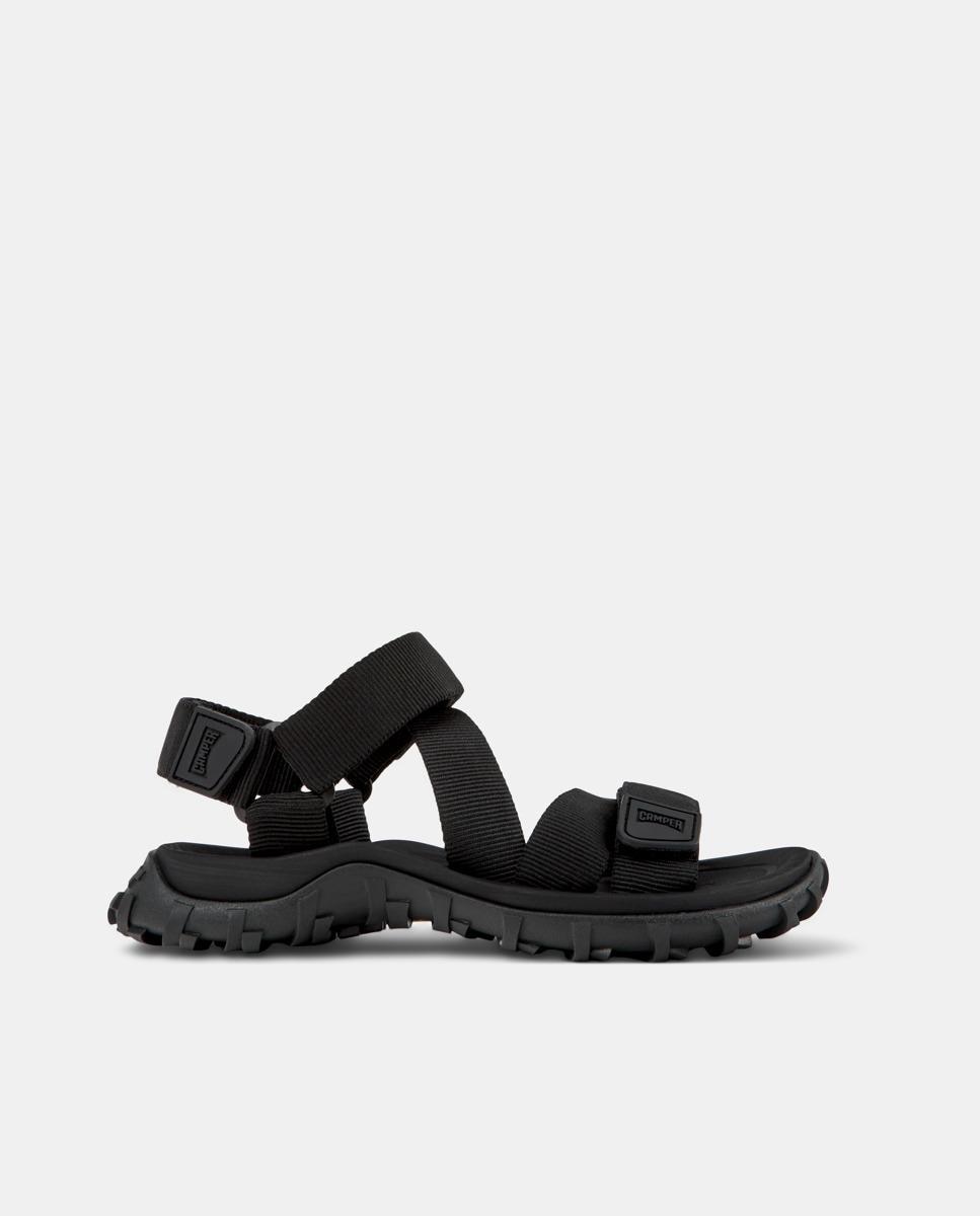Sandalias planas de mujer drift trail cierre adherente - Camper - Negro Negro-1