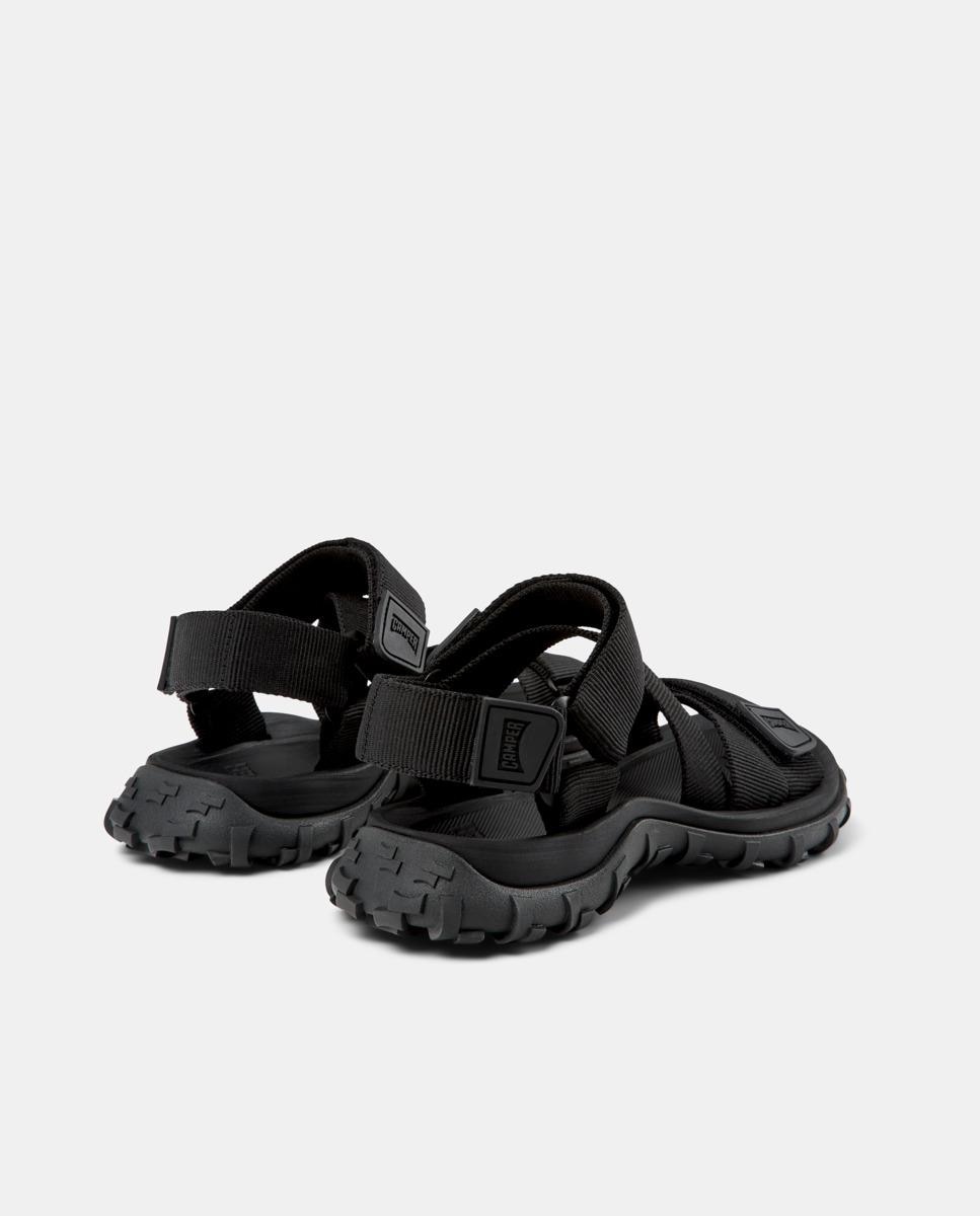 Sandalias planas de mujer drift trail cierre adherente - Camper - Negro Negro-2
