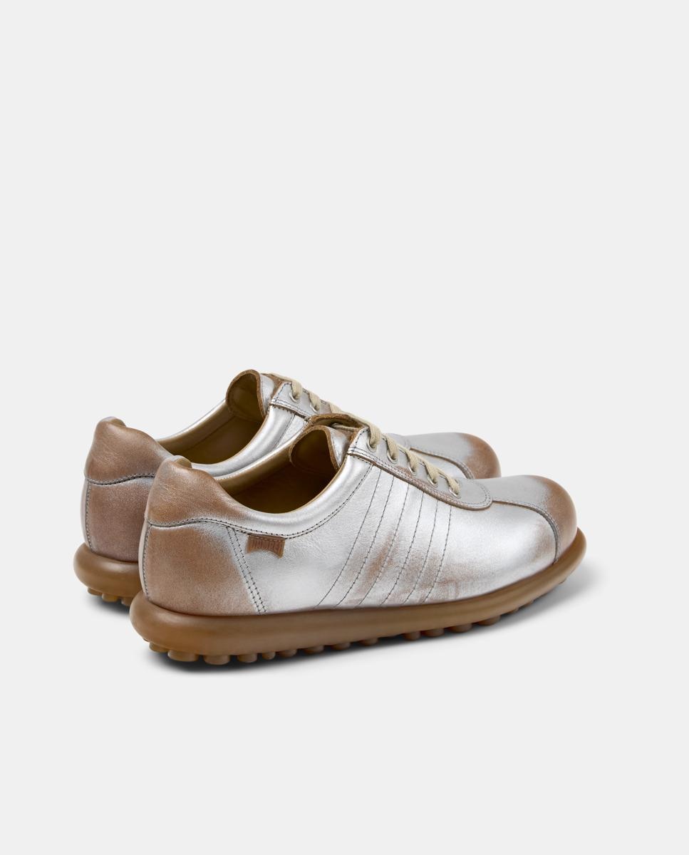 Imagen 2 de Zapatillas de piel de mujer pelotas ariel con cordones - Camper - Gris Gris
