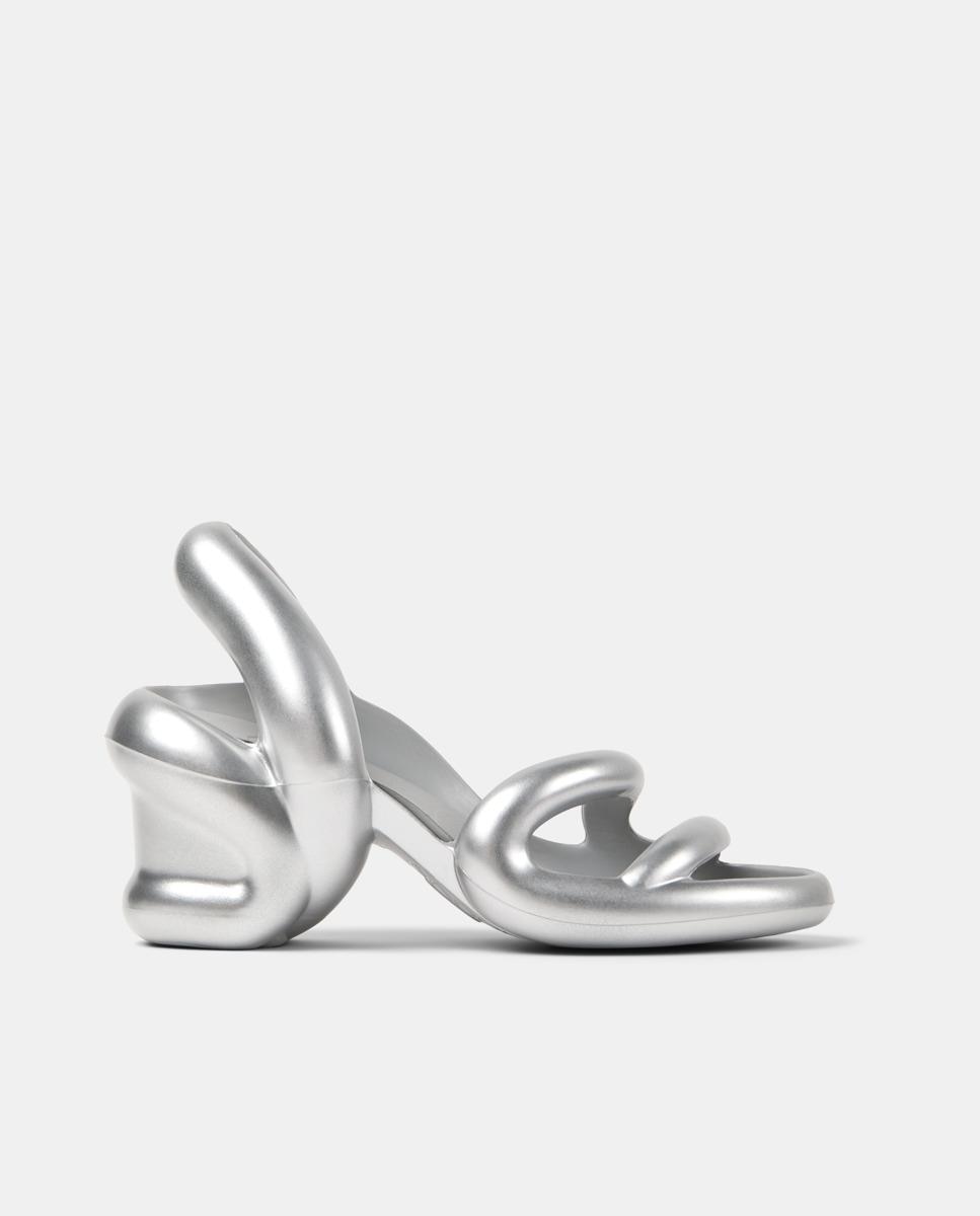 Sandalias de tacón de mujer Kobarah lisas - Camper - Plata Plata-1