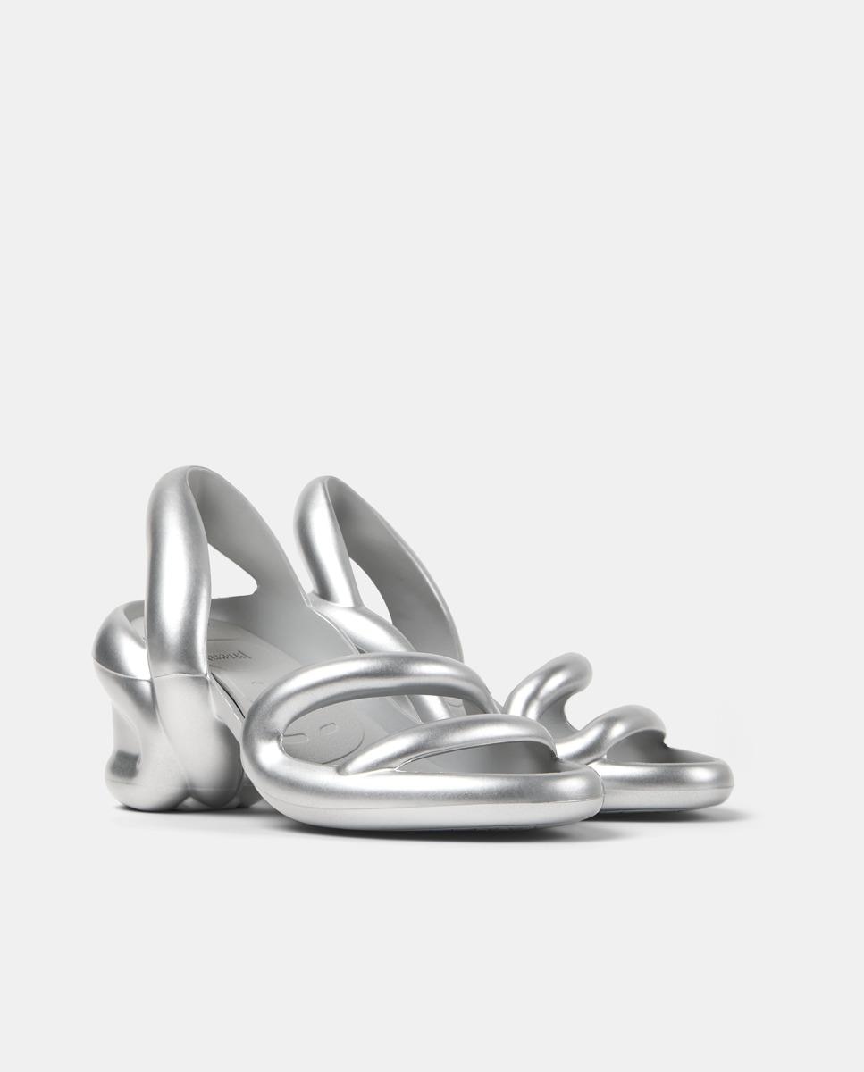 Sandalias de tacón de mujer Kobarah lisas - Camper - Plata Plata-5