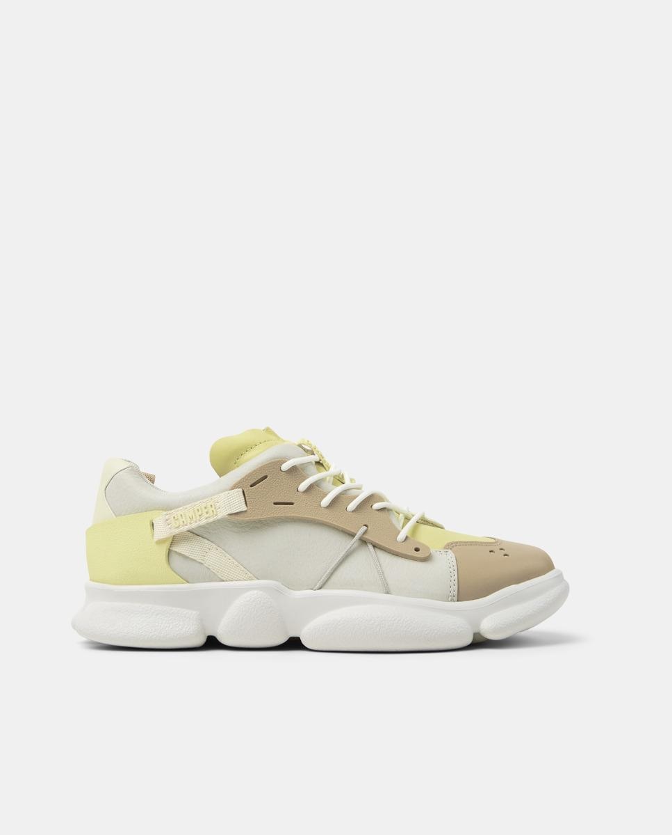 Camper - Zapatillas de piel de mujer Karst Twins con cordones.