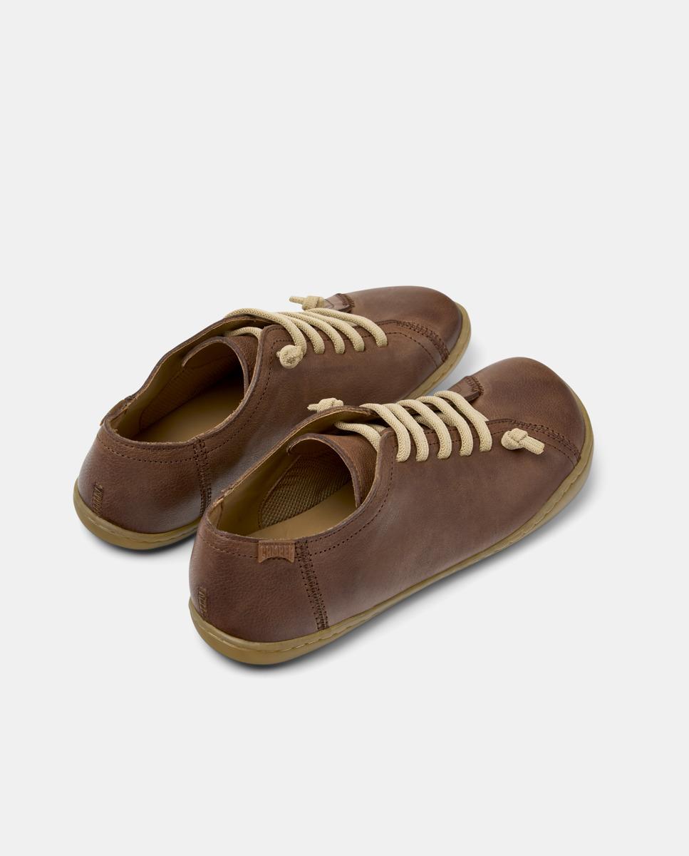 Zapatillas de piel de mujer Peu Cami con cordones - Camper - Marrón Marrón-2