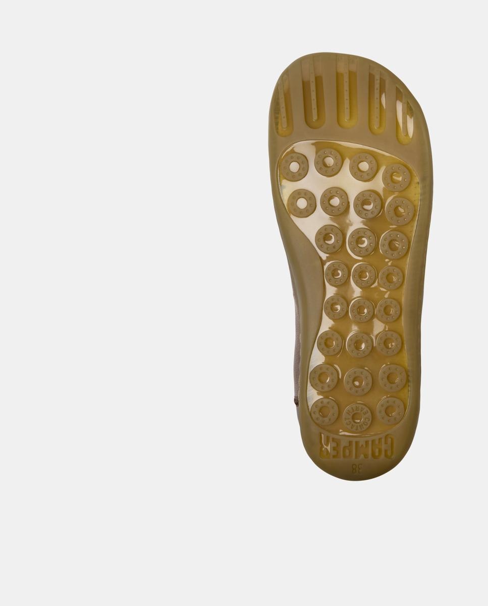Zapatillas de piel de mujer Peu Cami con cordones - Camper - Marrón Marrón-4