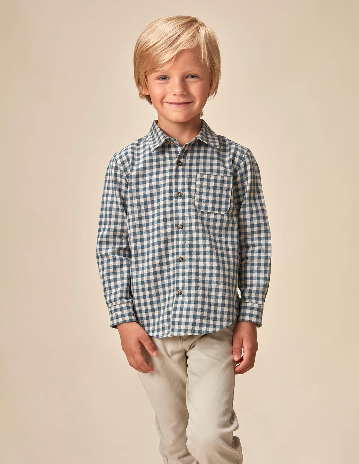 Camisa cuadros vichy niño sale