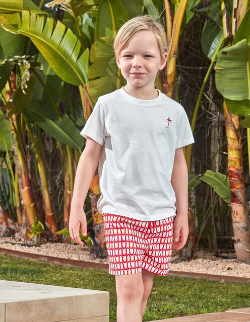 Imagen 0 de Bañador de niño estampado con cordón de ajuste