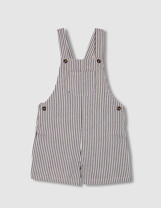 Gocco Pantaloni Chino Corti A Righe Per Bambini E Ragazzi - 100% Cotone - 2