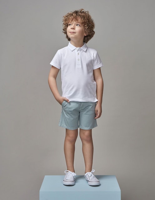 Imagen 0 de Pantalón corto de niño tipo chino de sarga