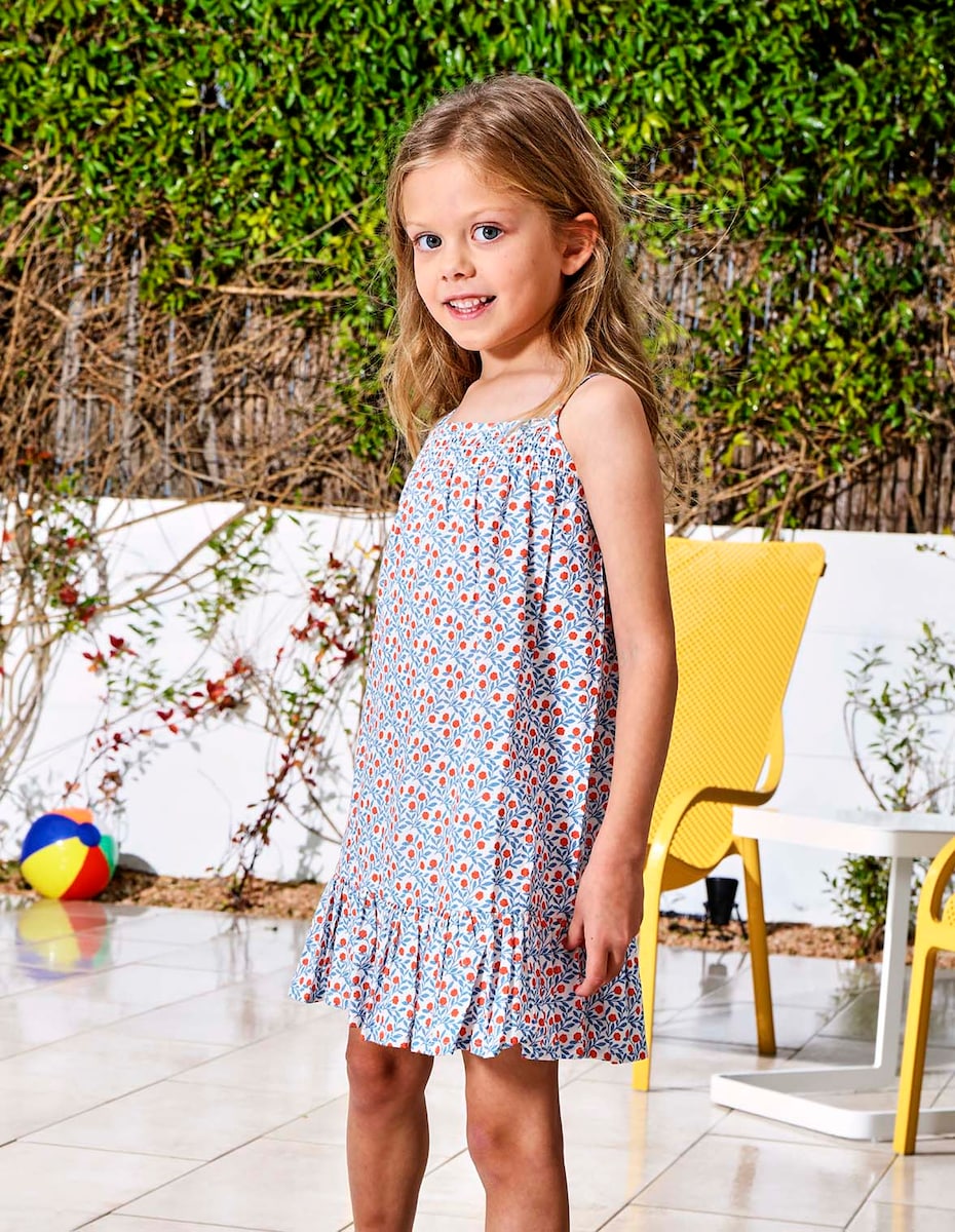 Vestido de niña de tirantes estampado · Gocco · El Corte Inglés