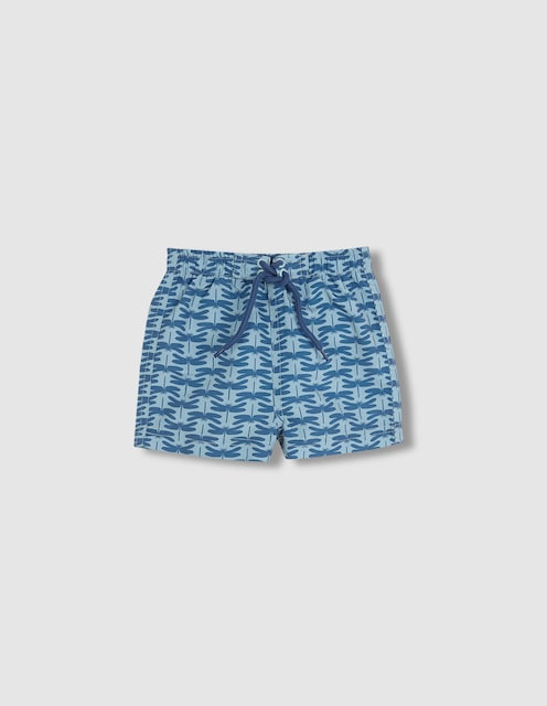 Imagen 0 de Bañador de bebé niño con estampado de libélulas y cordón de ajuste
