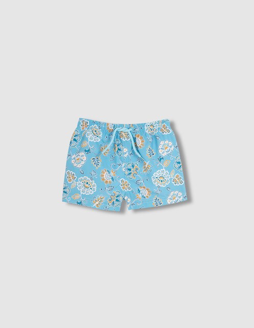 Imagen 0 de Bañador de bebé niño de estampado floral y cordón de ajuste