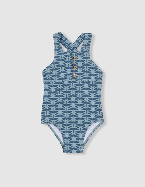 Imagen 0 de Bañador de bebé niña de libélulas con tirantes cruzados