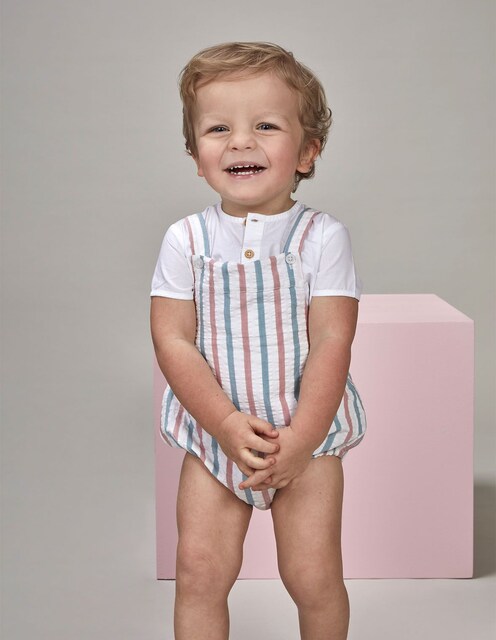 Imagen 0 de Ranita de bebé niño de rayas multicolor