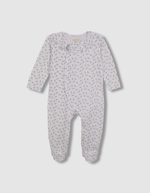 Imagen 0 de Pijama pelele de bebé estampado con cuello volante