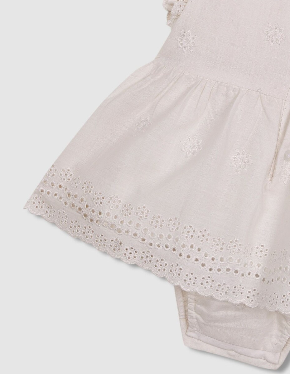 2 Tutine Per Bambina Senza Maniche - Pagliaccetto In Pizzo Floreale Con Gonna Tulle E Fascia Bow | Per Battesimo E Feste - Foto 8