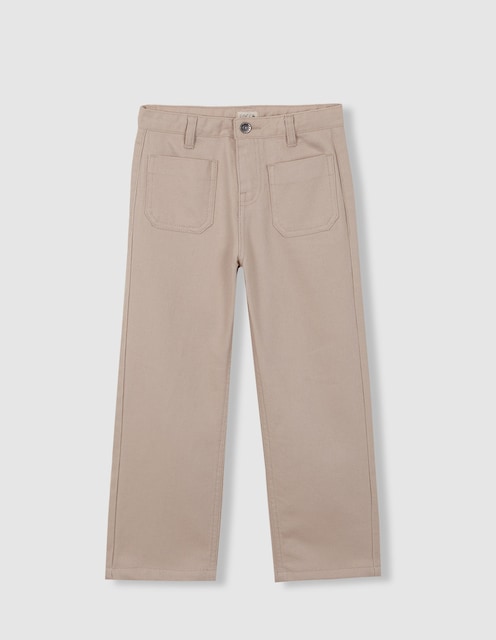 Imagen 0 de Pantalón largo de niña de pana piedra