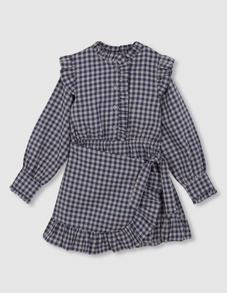 Camisa Cuadro Tartan Color Azul Pato | Niño Bebe | - México