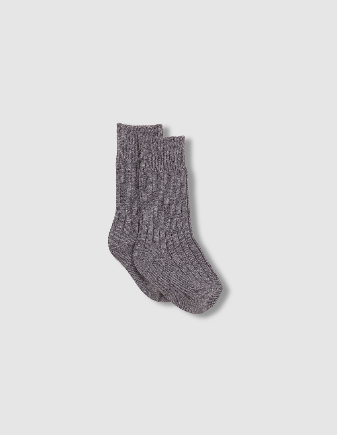 Calcetines de bebé de canalé - Gocco - Gris Gris-1