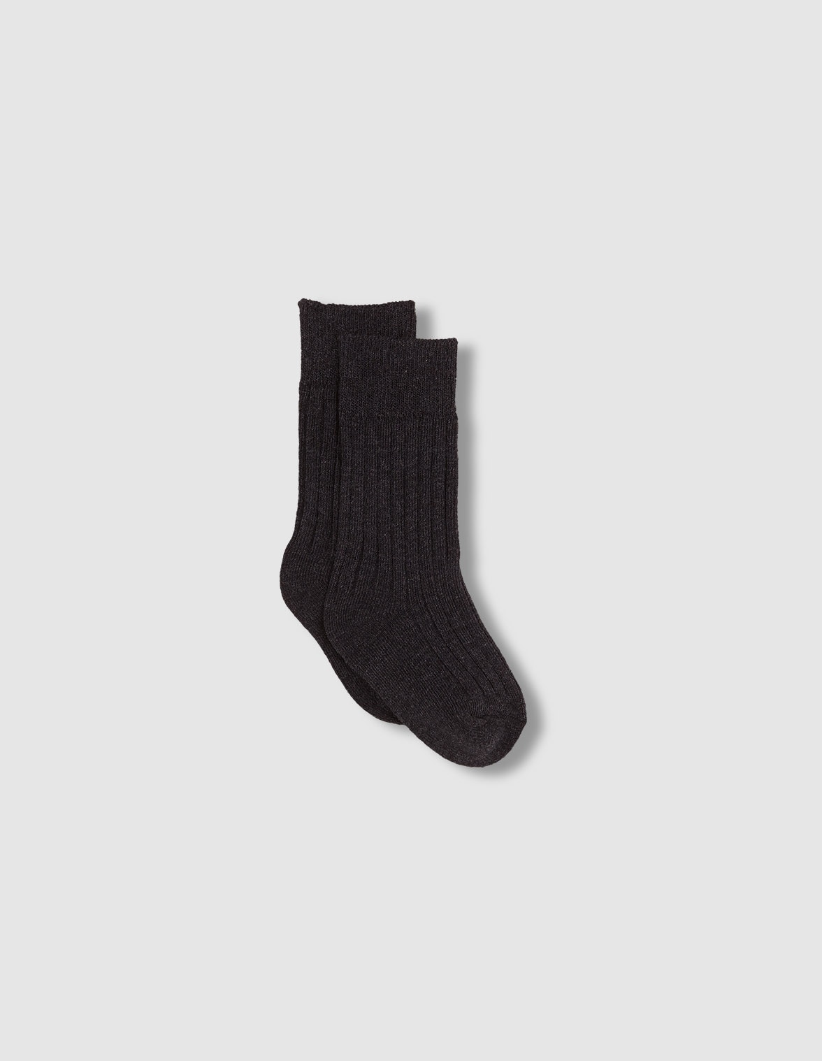 Calcetines de bebé de canalé - Gocco - Gris oscuro Gris oscuro-1