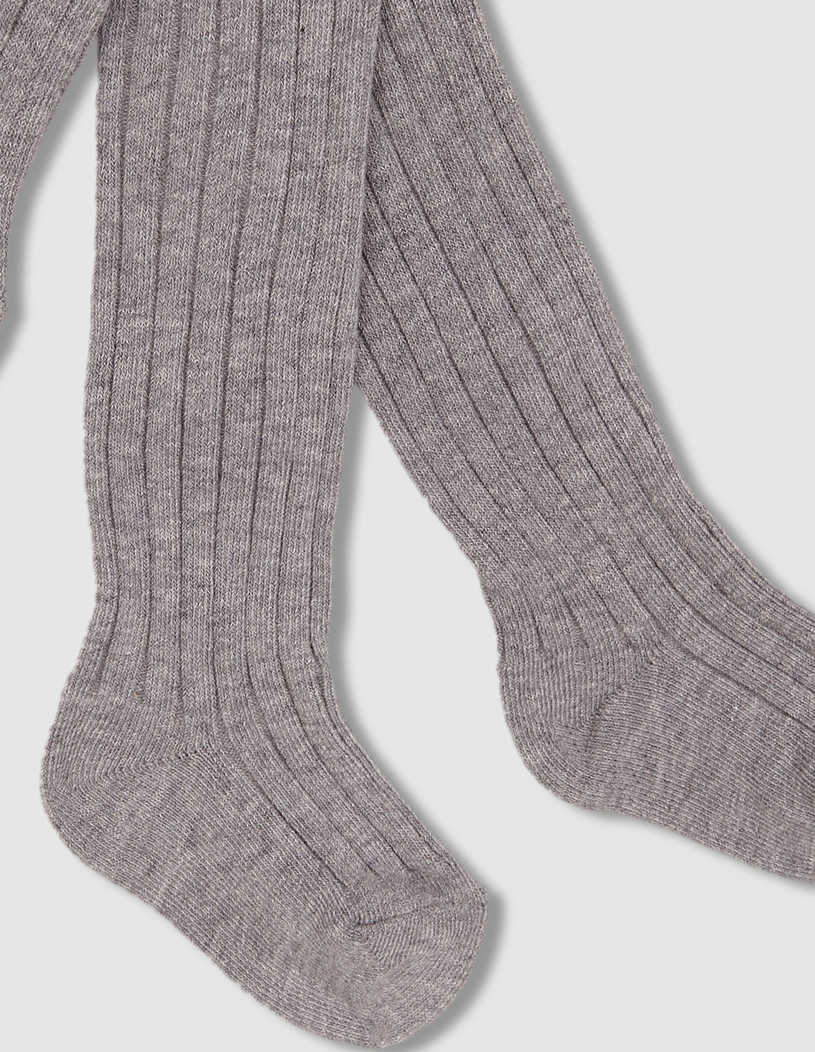 Leotardos de bebé básicos de canalé - Gocco - Gris claro Gris claro-2