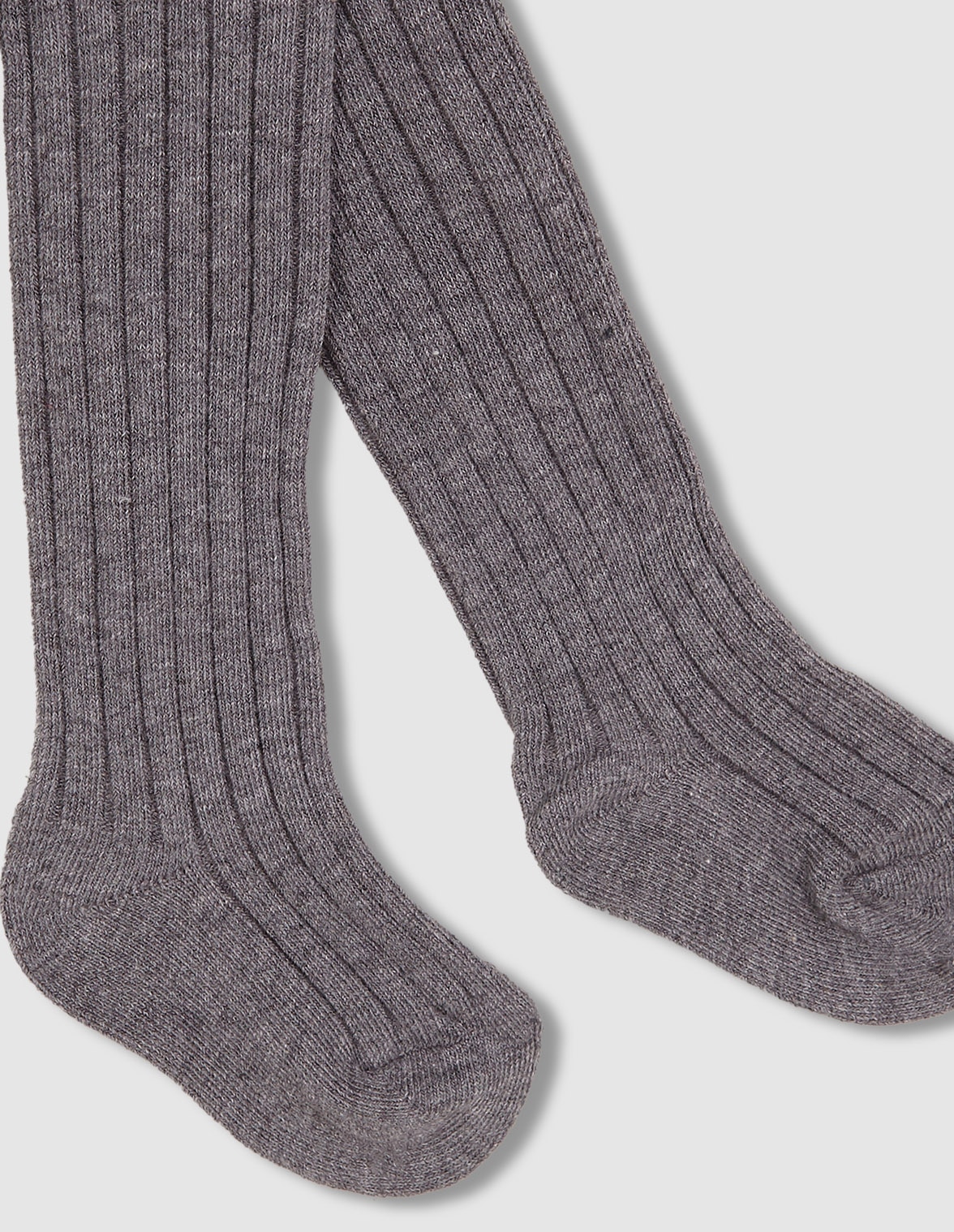 Leotardos de bebé básicos de canalé - Gocco - Gris Gris-2