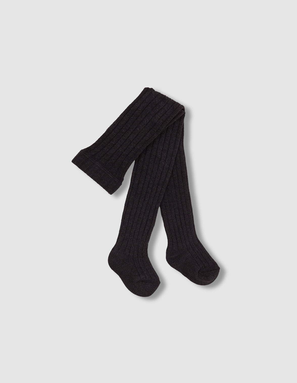 Leotardos de bebé básicos de canalé - Gocco - Gris oscuro Gris oscuro-1