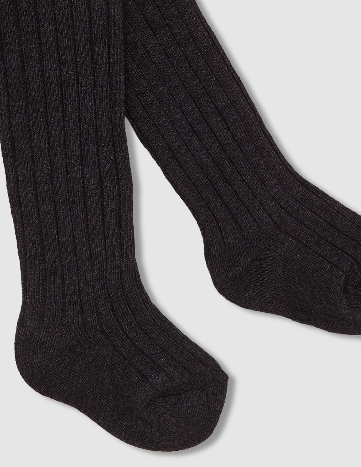 Leotardos de bebé básicos de canalé - Gocco - Gris oscuro Gris oscuro-2