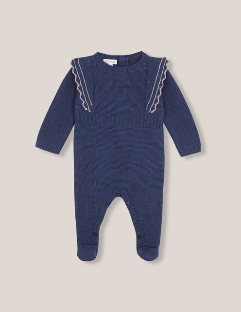 Imagen 0 de Pelele de bebé de punto bobo con volantes