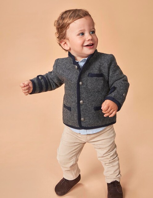 Imagen 0 de Chaqueta de bebé niño en  estilo austriaca de lana