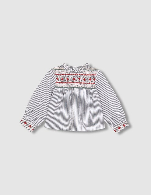 Imagen 0 de Blusa de bebé con nido de abeja a mano