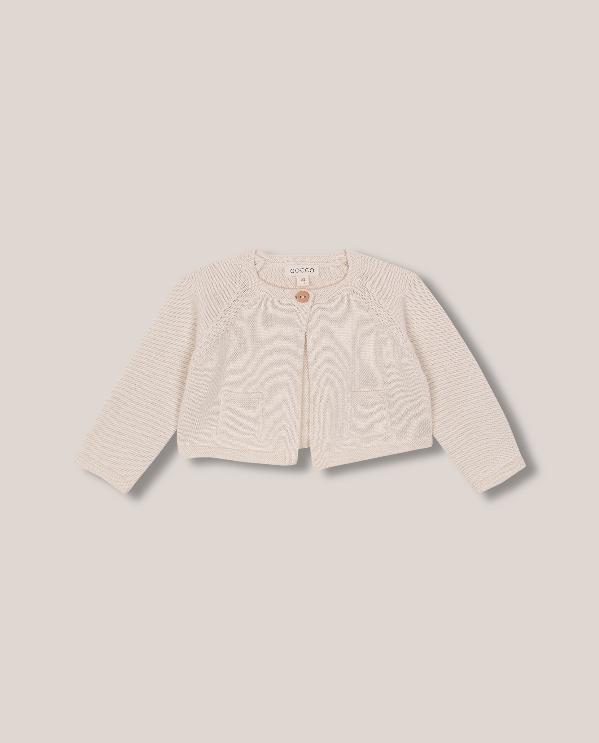 Imagen 0 de Chaqueta de bebé de punto Blanco roto