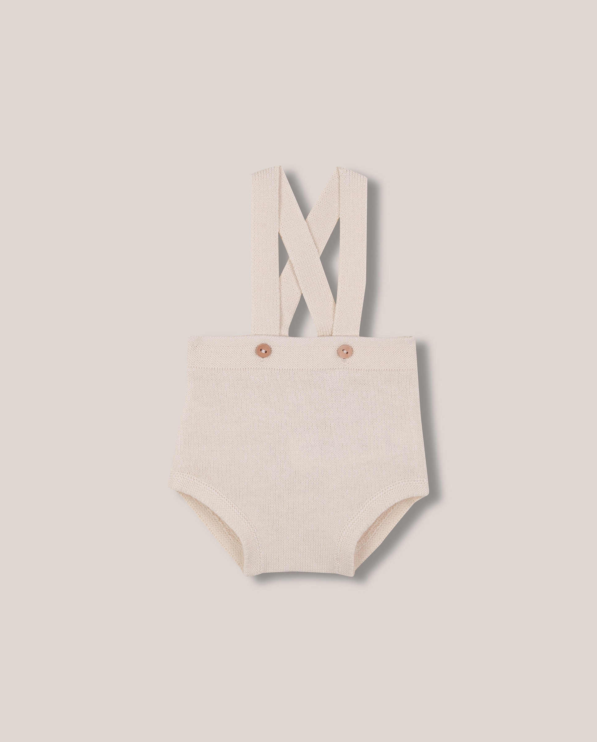 Imagen 0 de Pantalón corto de bebé de punto Blanco roto